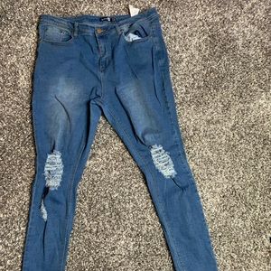 Boohoo medium wash jeans